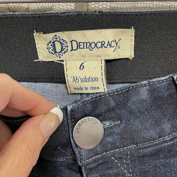 Democracy Ab Solution Skinny Ankle Jean Size 6 Medium Wash Stretch Denim Shaping - Picture 7 of 10